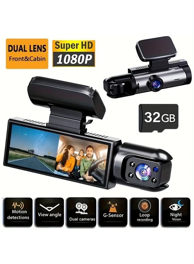 32G Dash Cam Front And Rear With 24H Parking Mode 1080P HD Camera - Image 1